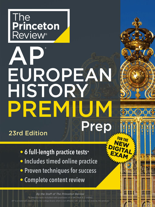 Title details for Princeton Review AP European History Premium Prep, 2 by The Princeton Review - Available